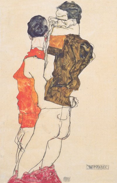 Zwei Männer von Egon Schiele